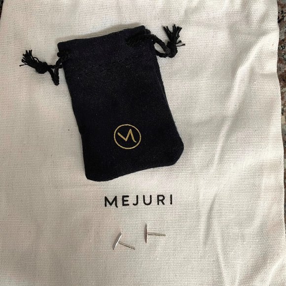 Mejuri Jewelry - Mejuri 14K White Gold Bar Earrings
